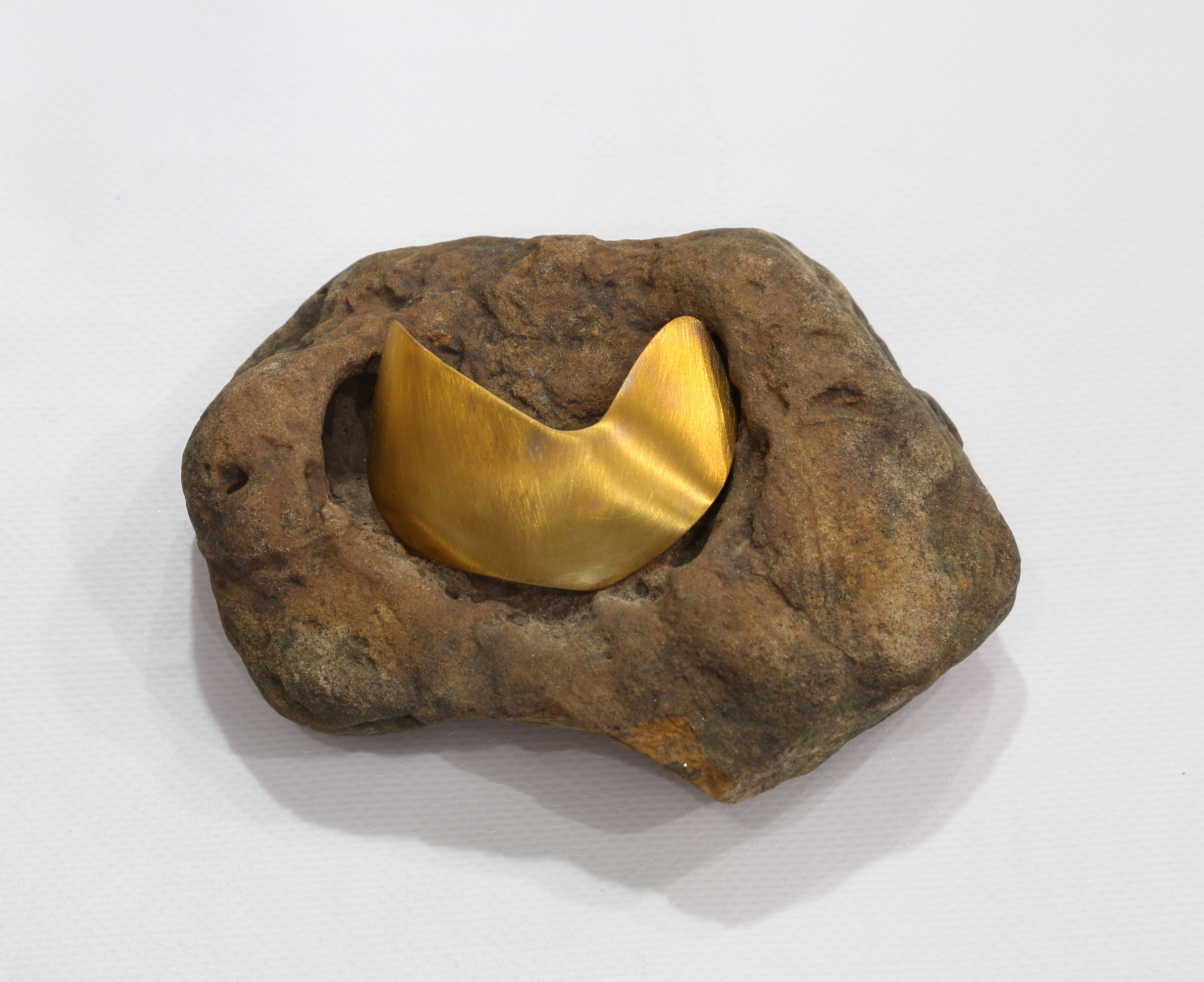 09. Traces of Life 2. 5 L x 4 W x 1.5 . brass and sandstone. 2022.�1500